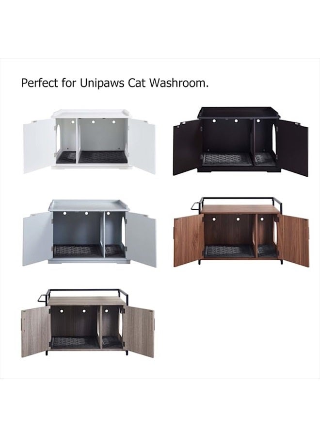 Unipaws Cat Litter Trapping Mat, Litter Box Scatter Control Pad, Litter Free Floors and Urine Waterproof, Gentle on Paws, No Phthalate - Image 2