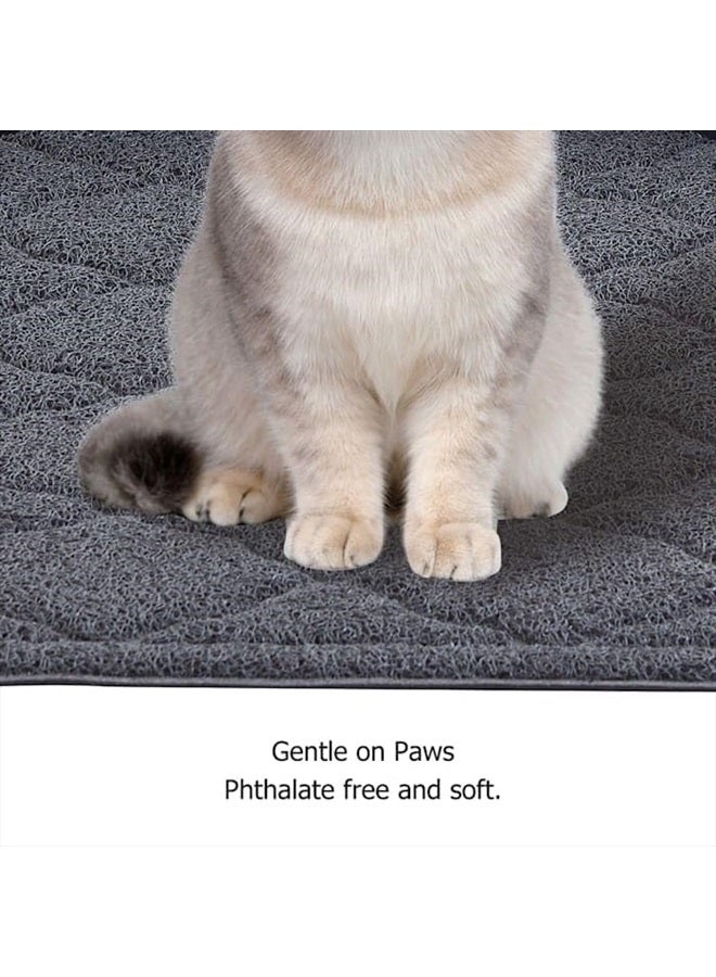 Unipaws Cat Litter Trapping Mat, Litter Box Scatter Control Pad, Litter Free Floors and Urine Waterproof, Gentle on Paws, No Phthalate - Image 3