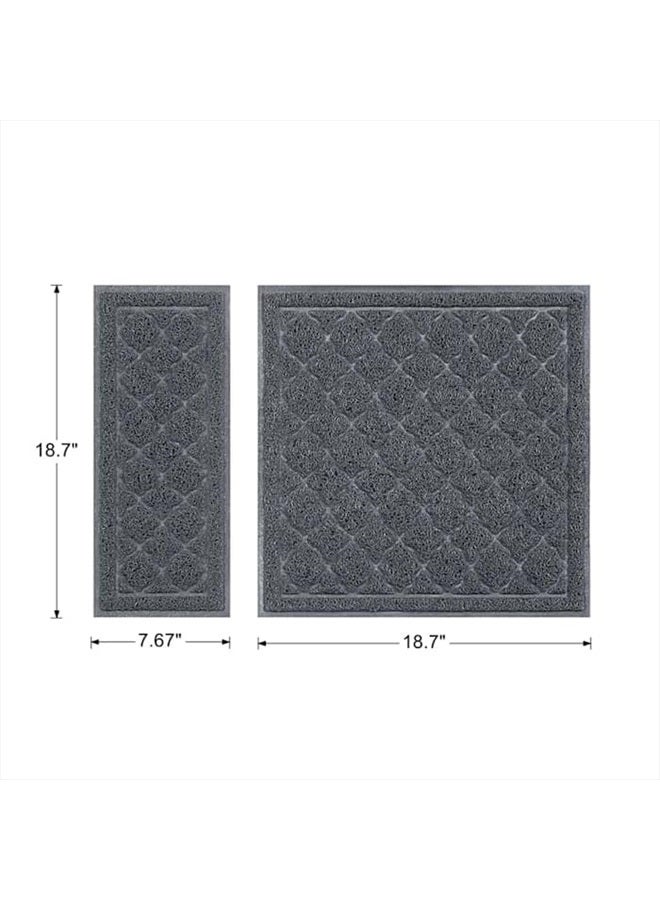 Unipaws Cat Litter Trapping Mat, Litter Box Scatter Control Pad, Litter Free Floors and Urine Waterproof, Gentle on Paws, No Phthalate - Image 5