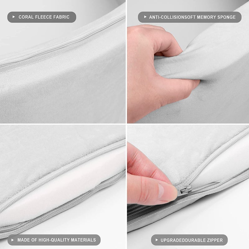 TRENDBOX Extra Large Foam Ball Pit for Toddlers, 47x14 inch Soft Baby Ball Pit with Washable Velvet Cover (Balls not Included)-Grey - Image 4