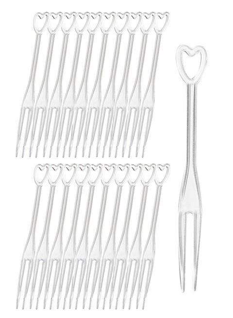 200 قطعة شوكة فاكهة بلاستيكية يمكن التخلص منها لحفلات أعياد الميلاد العائلية شوكات حلوى الزفاف لحفلات الزفاف