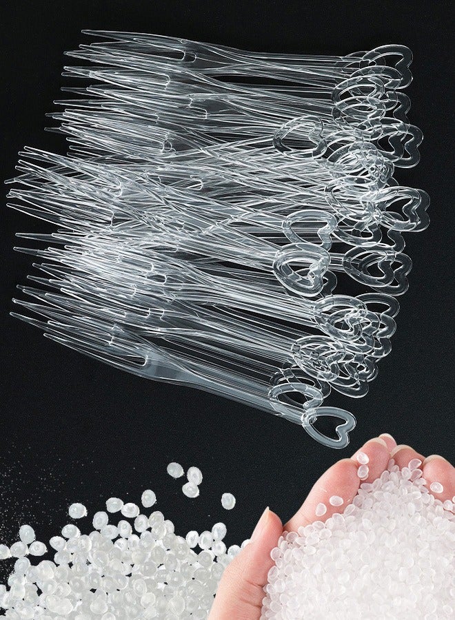 200 Pieces Disposable Plastic Fruit Forks for Family Party Birthday Party Wedding Dessert Cake Forks  - Image 3
