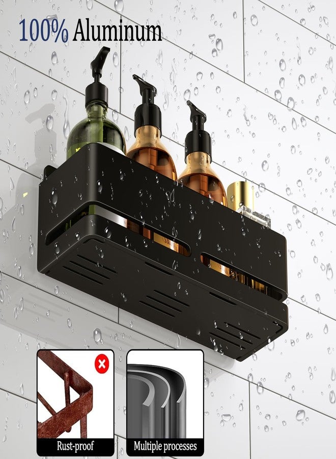 YESENT Shower Caddy,2-Pack Shower Shelf,no Drill Shower Organizer(Black) - Image 5