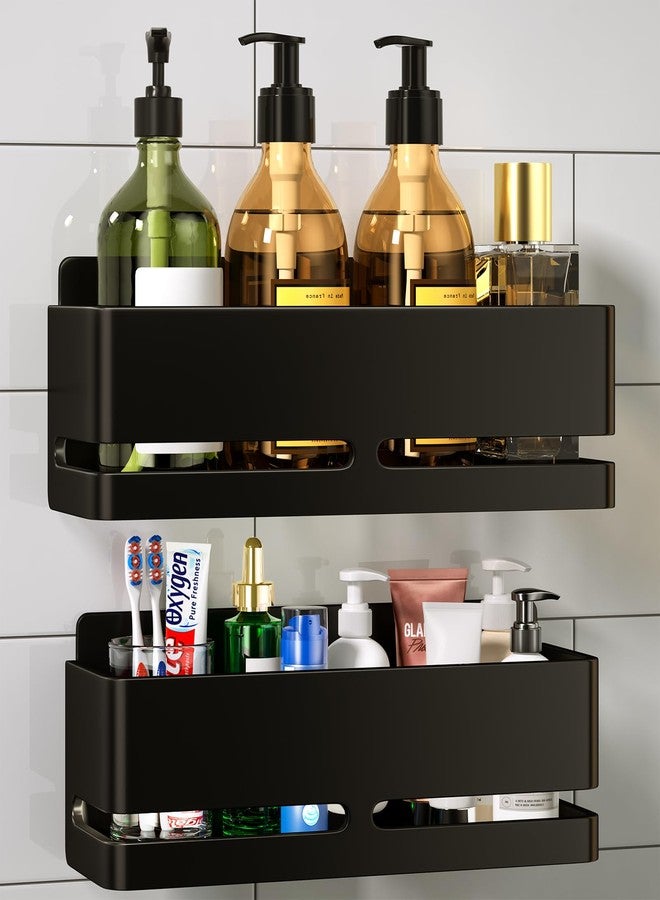 YESENT Shower Caddy,2-Pack Shower Shelf,no Drill Shower Organizer(Black) - Image 1