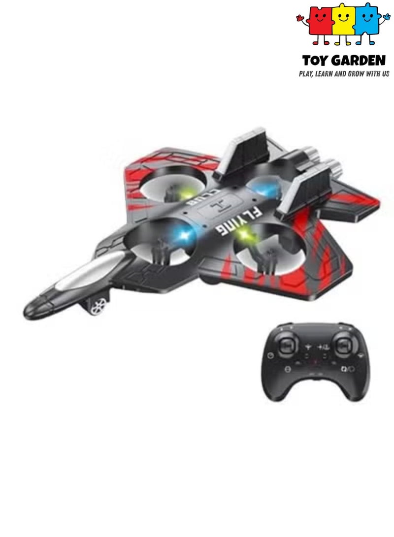 TOY GARDEN RC 2.4GHz Remote Control Floating Fighter Plane | RTF Waterproof Sea-Land-Air Quadcopter | High-Speed Stunt Airplane with 6-Axis Gyro | Durable EPP Foam Multi-Terrain Drone for Kids & Adults - Image 1
