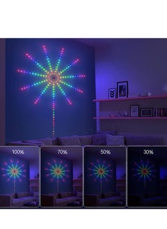 Rabos irework LED Strip Lights, Fireworks Light Strip with Music Sync Timer Mode, RGB Dream Color Firework Wall Led Lights with Remote and App Control, Timing Function for Home Party Decor  - Image 4