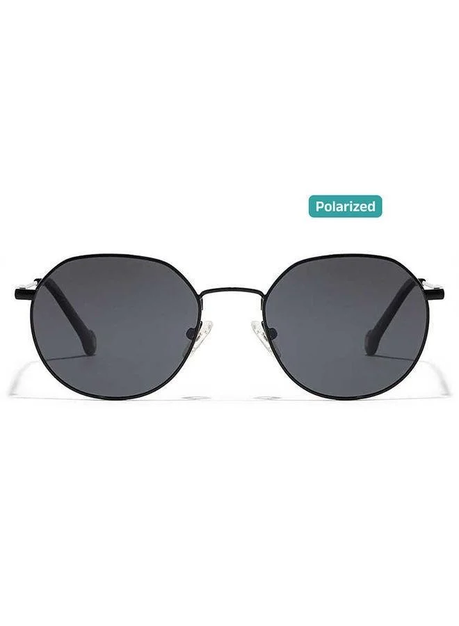 30Sundays 30Sundays WANDERLUST Polarised,Men Sunglasses, Round Sunglasses, UV Protection: UV400 (Black,Black)