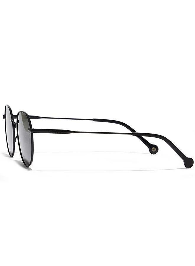 30Sundays 30Sundays WANDERLUST Polarised,Men Sunglasses, Round Sunglasses, UV Protection: UV400 (Black,Black)