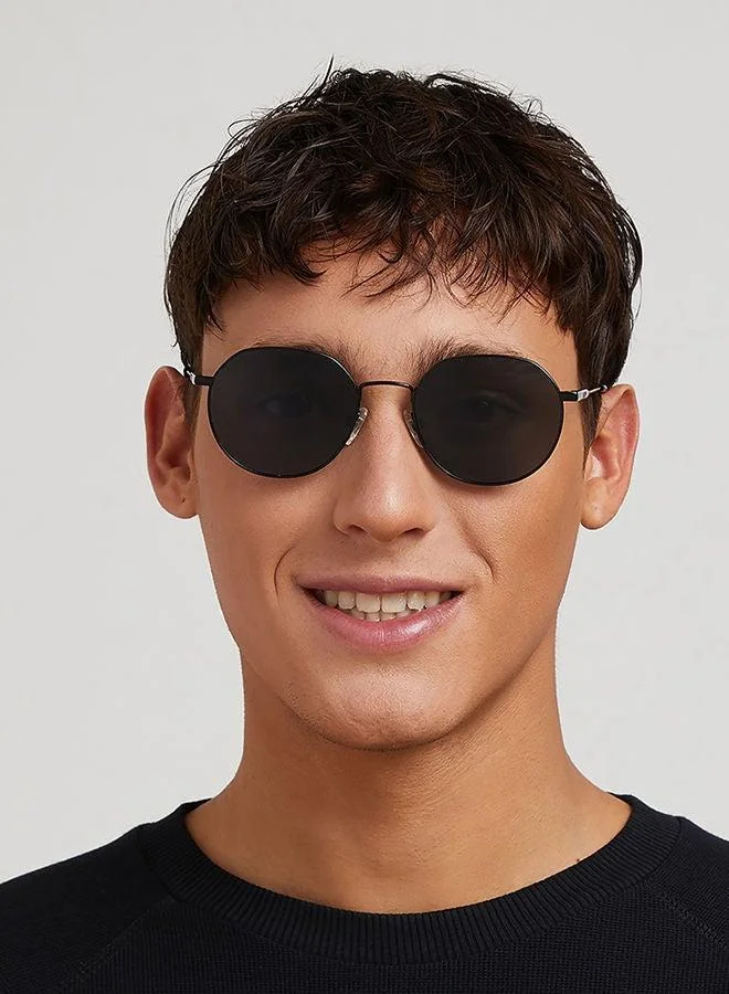 30Sundays 30Sundays WANDERLUST Polarised,Men Sunglasses, Round Sunglasses, UV Protection: UV400 (Black,Black)