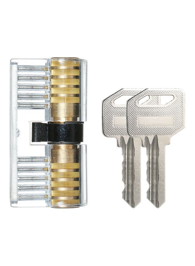 NIBEMINENT 8- Piece Transparent Padlock Set Clear  - Image 4