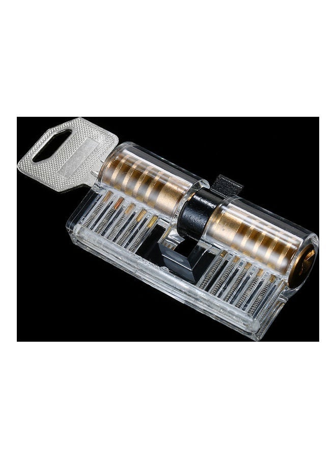 NIBEMINENT 8- Piece Transparent Padlock Set Clear  - Image 3