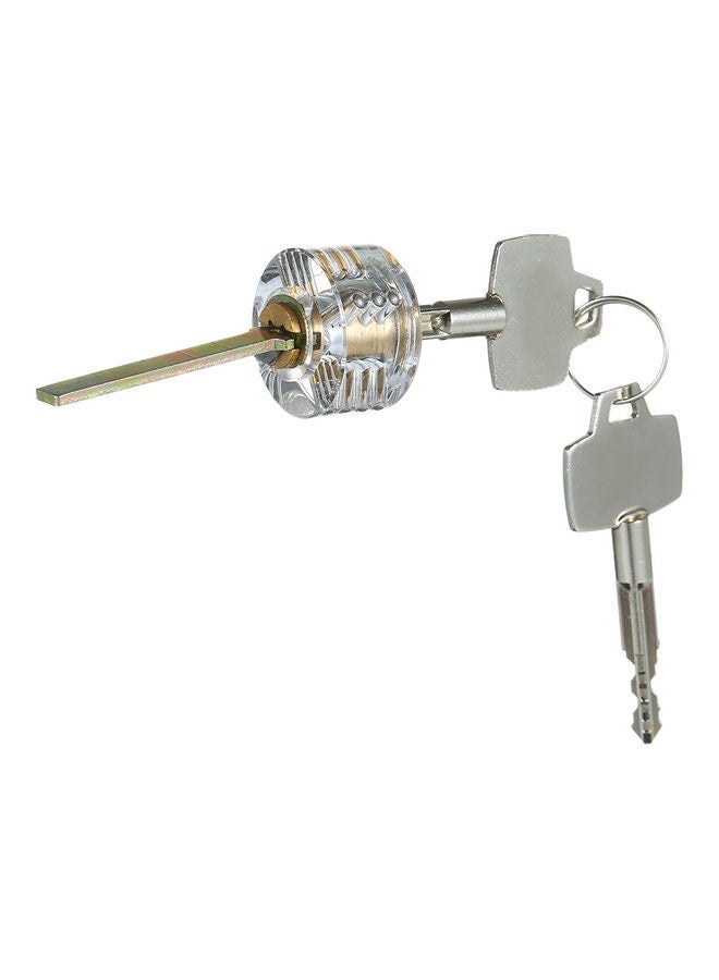 NIBEMINENT 8- Piece Transparent Padlock Set Clear  - Image 5