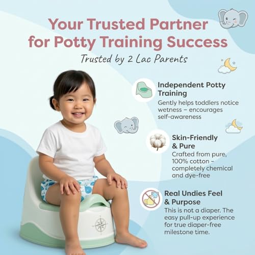 SNUGKINS Snug Potty Training Pull-up Pants for Babies/Toddlers/Kids | 100% Pure Cotton | Washable & Reusable | (Size 4, Fits 4-5 Years) | Pack of 2 - Water Melon & Whale - Image 4