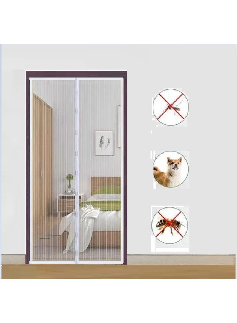 Bluejw Magnetic Fly Screen Door, Heavy-Duty Anti Mosquito Mesh No Gap,Super Quiet, No Drilling, Washable Mesh, Keep Fresh Air in & Bugs Out Balcony Sliding Living Room Children's Room 100 * 210cm - Image 2