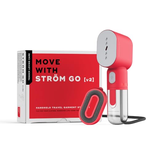 NUUK STROM GO V2 Super Compact and Lightweight Travel Garment Steamer For Clothes | FREE Heat Resistant Travel Pouch | Vertical & Horizontal Steaming | 20g/min Steam | 30 Sec Heat Up - Image 1