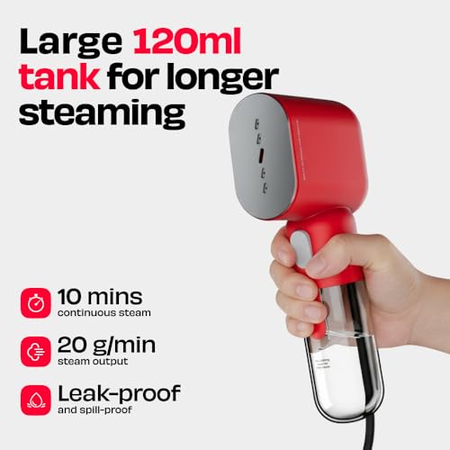 NUUK STROM GO V2 Super Compact and Lightweight Travel Garment Steamer For Clothes | FREE Heat Resistant Travel Pouch | Vertical & Horizontal Steaming | 20g/min Steam | 30 Sec Heat Up - Image 2
