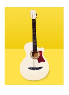 Megarya Flamingo White Glossy Acoustic Guitar for Beginners With Bag  - Image 2