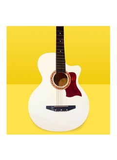 Megarya Flamingo White Glossy Acoustic Guitar for Beginners With Bag  - Image 3
