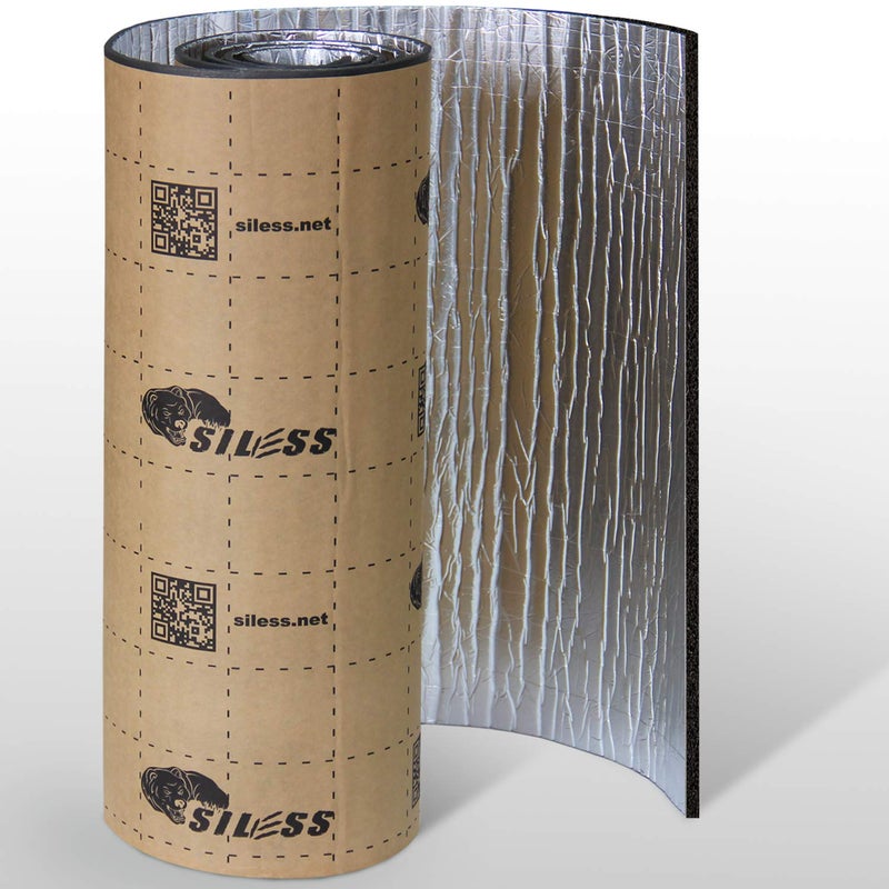 Siless Liner 157 mil 4 mm 36 sqft Aluminum Foil Finish Car Sound Deadening Heat Insulation Closed Cell Foam PE Foam Sound Deadener