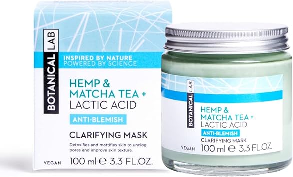 Botanical Lab Hemp Matcha Clarifying Face Mask 100ml Green Green Tea 100 millilitre - Image 1