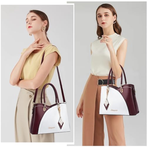 SiMYEER Satchel Purses and Handbags for Women Leather Crossbody Bags Shoulder Tote Bags - Image 2