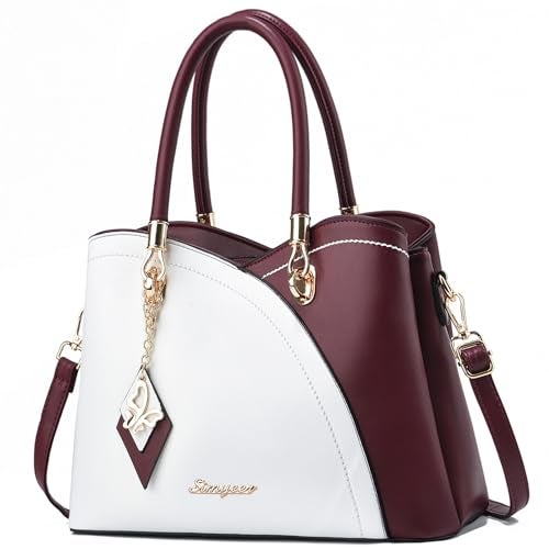 SiMYEER Satchel Purses and Handbags for Women Leather Crossbody Bags Shoulder Tote Bags - Image 1