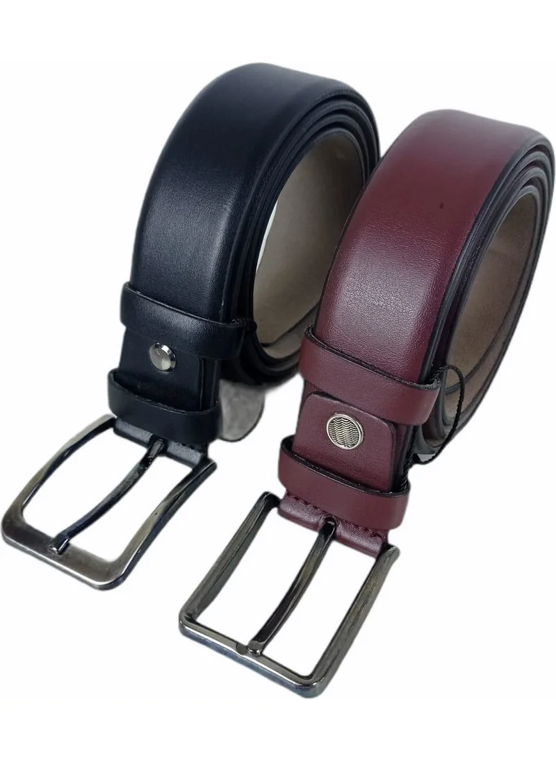 Başkent Çanta Başkent Bag Men's Faux Leather 2-Piece Belt Set