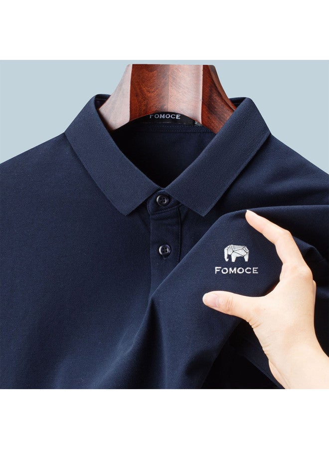 Fomoce 2024 Summer Short-sleeve T-shirt Business Casual Men's Polo Shirt - Image 3
