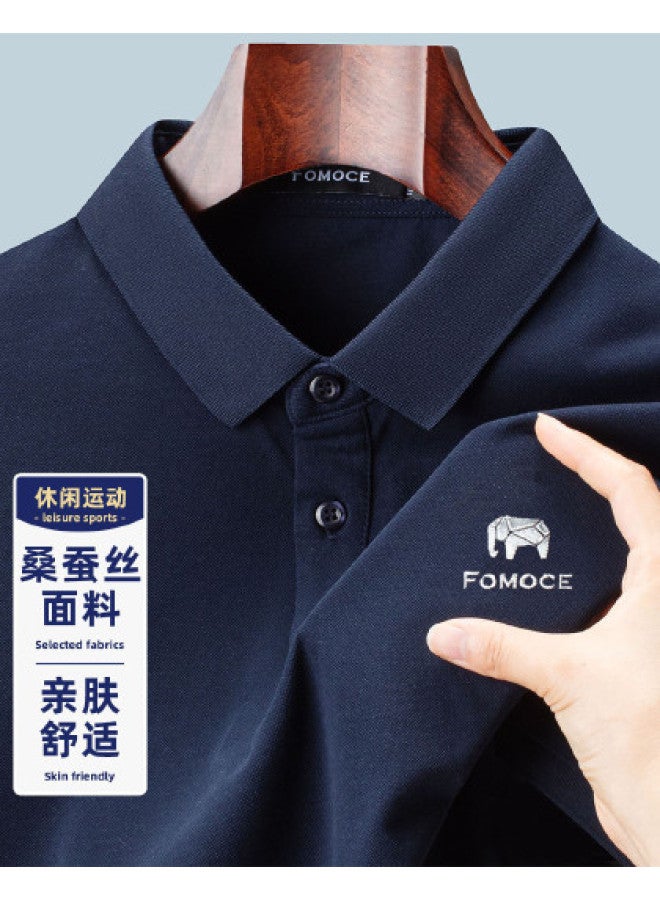 Fomoce 2024 Summer Short-sleeve T-shirt Business Casual Men's Polo Shirt - Image 1