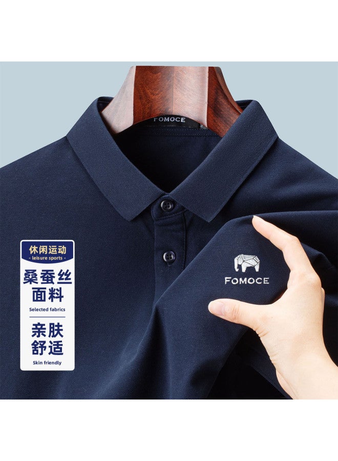 Fomoce 2024 Summer Short-sleeve T-shirt Business Casual Men's Polo Shirt - Image 2