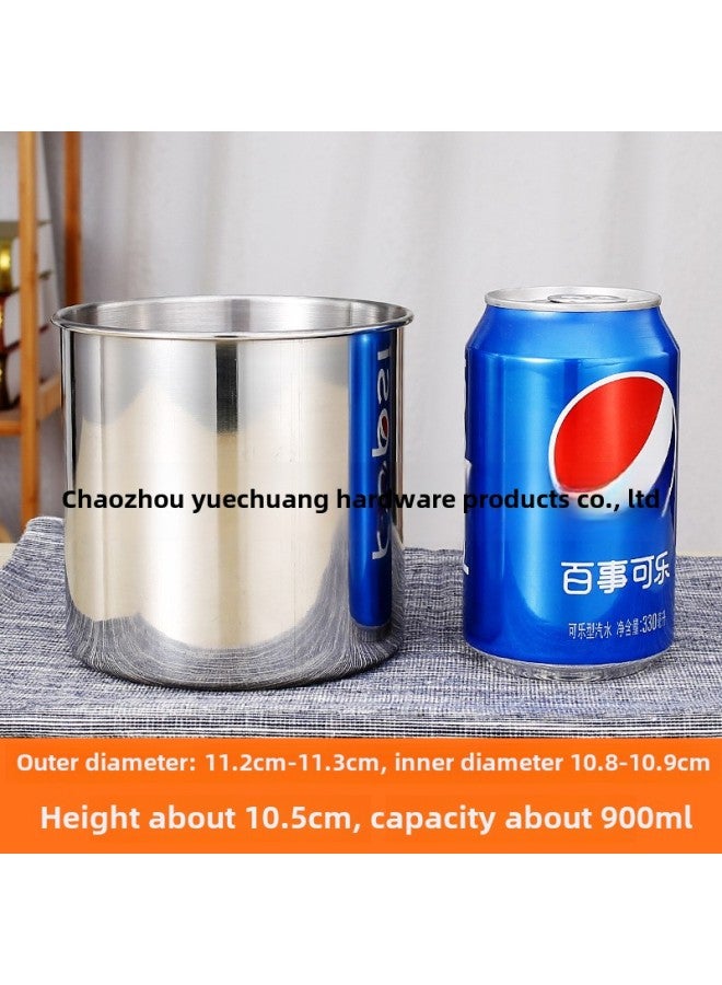 Stainless Steel Handleless Cylindrical Model Cup Feeding Cup Food Sample Cup Straight Accessories-Color:201 Stainless Steel - About 900ml Without Cap-Capacity:250ml-1250ml - Image 1