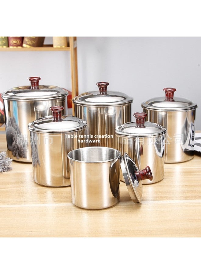 Stainless Steel Handleless Cylindrical Model Cup Feeding Cup Food Sample Cup Straight Accessories-Color:201 Stainless Steel - About 900ml Without Cap-Capacity:250ml-1250ml - Image 3