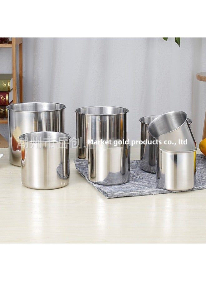Stainless Steel Handleless Cylindrical Model Cup Feeding Cup Food Sample Cup Straight Accessories-Color:201 Stainless Steel - About 900ml Without Cap-Capacity:250ml-1250ml - Image 5