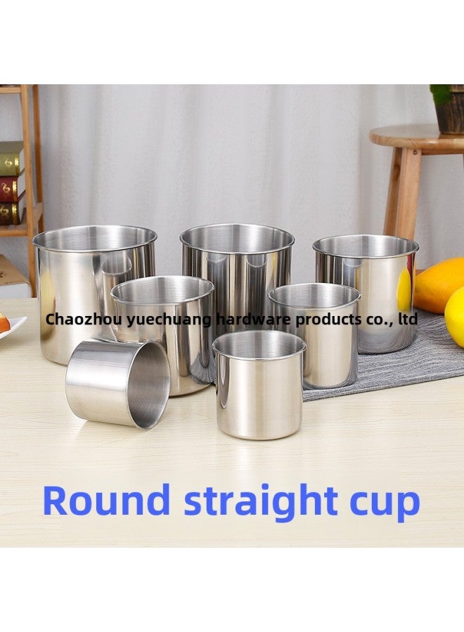 Stainless Steel Handleless Cylindrical Model Cup Feeding Cup Food Sample Cup Straight Accessories-Color:201 Stainless Steel - About 900ml Without Cap-Capacity:250ml-1250ml - Image 2