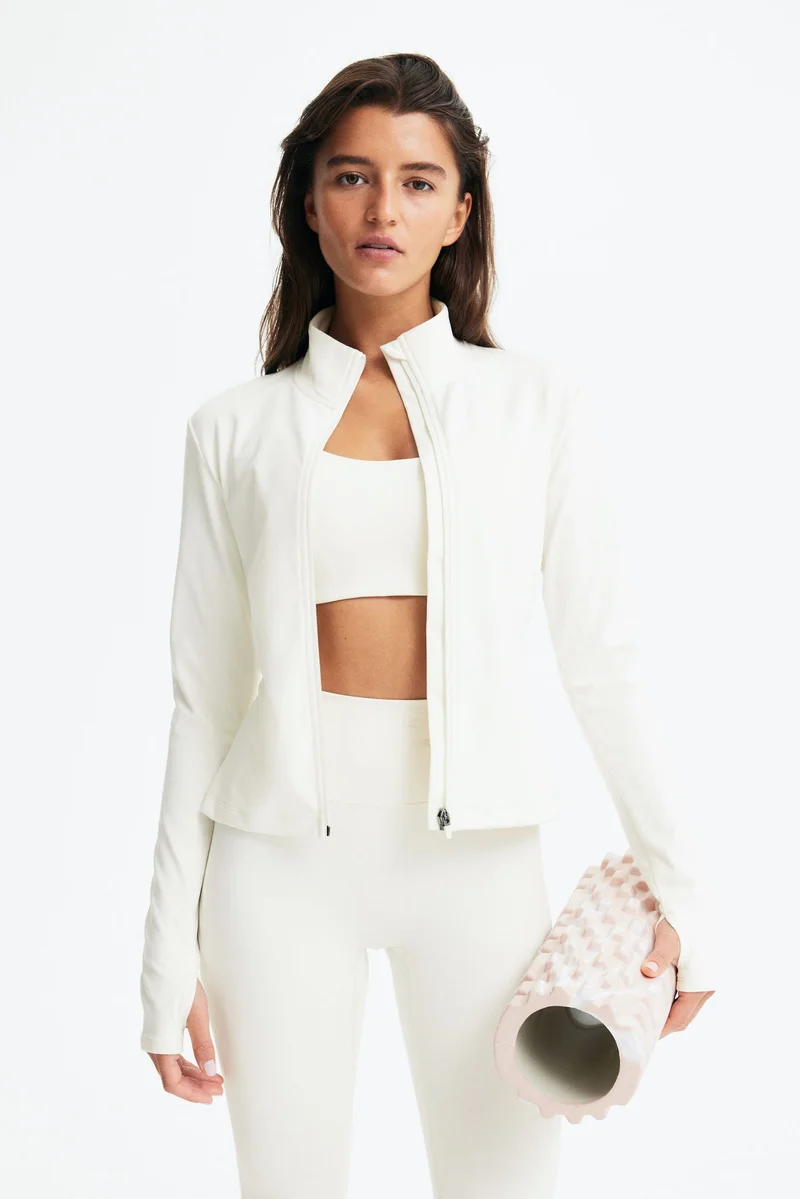 اتش اند ام جاكيت رياضي بسحّاب من نسيج سوفت موف