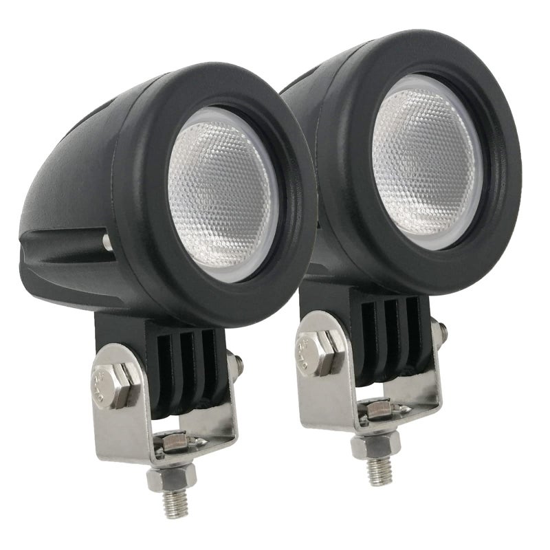Audak 2Pcs 10W 2 Inch Round Flood Mini LED Driving Work Light for Motorcycle Dirt Bike Off-Road Vehicles Pickup Truck UTV ATV - Image 1