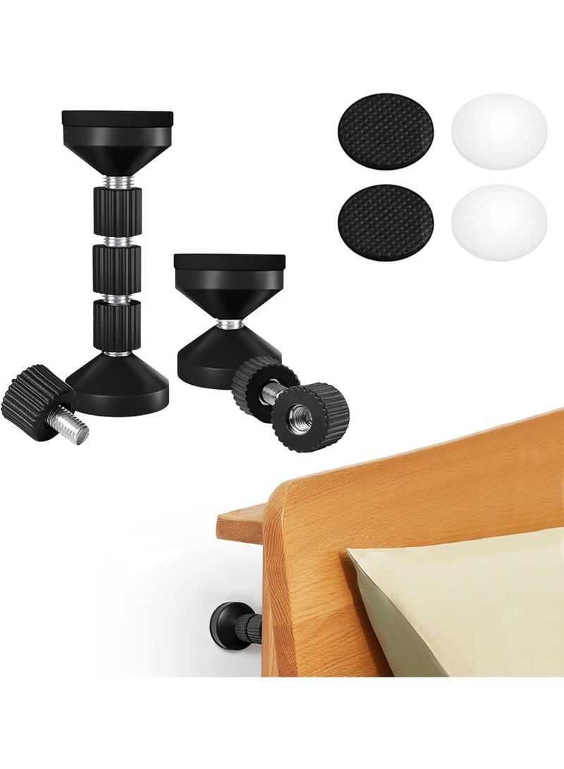 NANAO موانع رأس السرير القابلة للتعديل، أداة مضادة للاهتزاز لإطار السرير، موانع جانبية لمنع الفتح، مثبت مضاد للاهتزاز، مثبت تلسكوبي، لحماية الجدار، للأسرة، الخزائن، الأرائك - 2 قطعة - Image 1