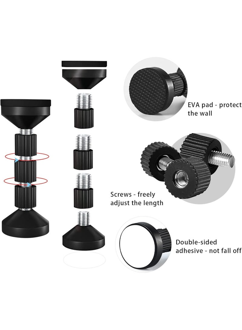 NANAO موانع رأس السرير القابلة للتعديل، أداة مضادة للاهتزاز لإطار السرير، موانع جانبية لمنع الفتح، مثبت مضاد للاهتزاز، مثبت تلسكوبي، لحماية الجدار، للأسرة، الخزائن، الأرائك - 2 قطعة - Image 3