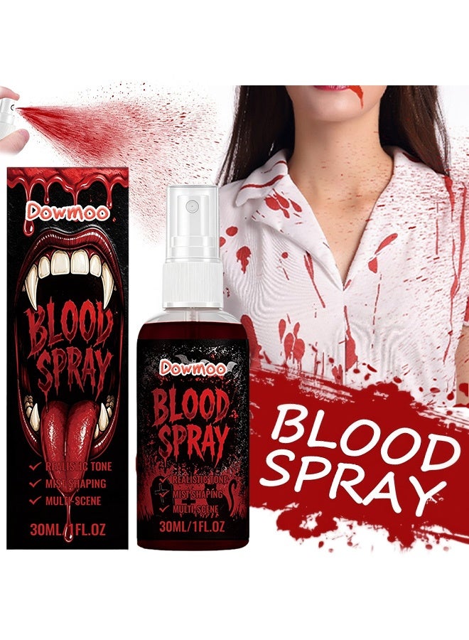 Dowmoo Blood Spray, Realistic Tone,Mist Shaping,Multi-Scene,Halloween Special Effects Fake Blood for Cosplay,Horror Themed Parties & Movie Shooting 30ml - Image 1