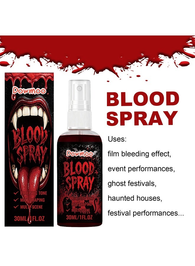 Dowmoo Blood Spray, Realistic Tone,Mist Shaping,Multi-Scene,Halloween Special Effects Fake Blood for Cosplay,Horror Themed Parties & Movie Shooting 30ml - Image 3