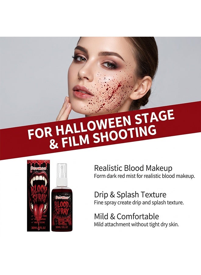 Dowmoo Blood Spray, Realistic Tone,Mist Shaping,Multi-Scene,Halloween Special Effects Fake Blood for Cosplay,Horror Themed Parties & Movie Shooting 30ml - Image 4