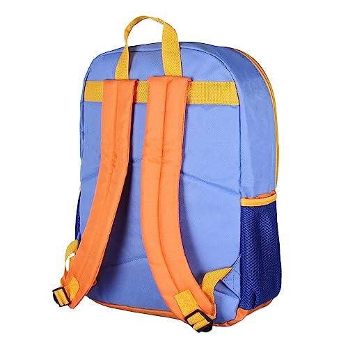 Blippi ابتكارات ملحقات الذكاء الاصطناعي حقيبة ظهر بليبي سلامة أولاً مجموعة حقائب سفر مدرسية للأطفال 5 قطع مع صندوق غداء، حقيبة سحب، زجاجة ماء، وحافظة أقلام - Image 3