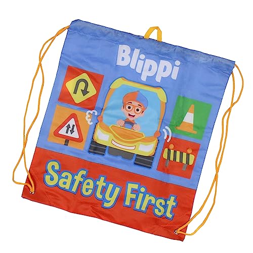 Blippi ابتكارات ملحقات الذكاء الاصطناعي حقيبة ظهر بليبي سلامة أولاً مجموعة حقائب سفر مدرسية للأطفال 5 قطع مع صندوق غداء، حقيبة سحب، زجاجة ماء، وحافظة أقلام - Image 4