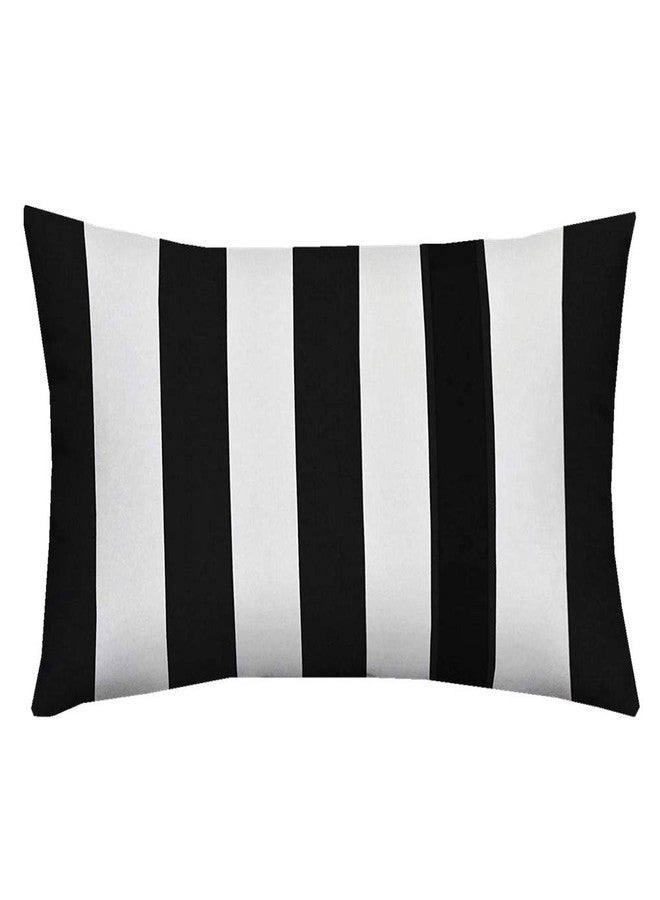Leaveland White and Black Stripe Set of 2 12x20 Inch Cotton Polyester Square Throw Pillow Case Decorative Durable Cushion Slipcover Home Decor Sofa Standard Size Accent Pillowcase - Image 2