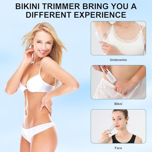 Dumite Electric Bikini Epilator for Women, 5 in 1 Hair Removal for Face, Chin, Arm, Leg, Armpit, Bikini Trimmer, IPX6 Waterproof, USB Rechargeable, Wet & Dry Lady Shaver,2 Speeds & 5 Cutter Heads - Image 5