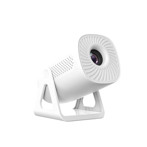 Toreto Prismo Full HD 1080P Smart Projector with WiFi Miracast (Android 12), 150 ANSI Lumens, 120” Display, Bluetooth, Screen Mirroring, HDMI/USB/Aux Support, 7 RGB Ambient Light – White - Image 1