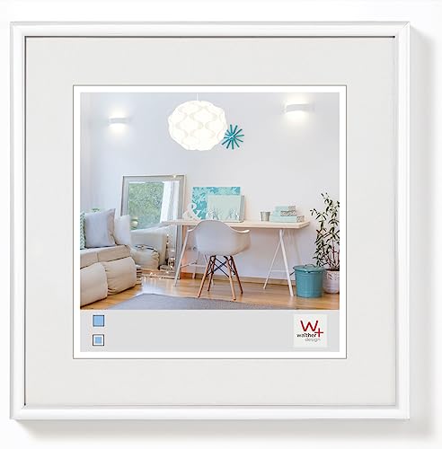 إطار صورة والتير بتصميم أبيض 13 × 13 سم إطار بلاستيكي جديد نمط الحياة KV313W