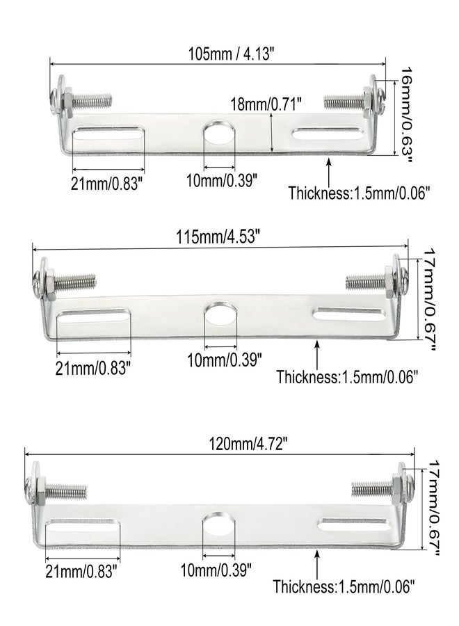 ميكسينيتي لوحة تثبيت إضاءة السقف من ميكانيكسي، 105 مم، 115 مم، 120 مم، دعامة تثبيت تركيبات الإضاءة، عارضة إضاءة للثريات المنزلية والمكتبية، عبوة من 6 قطع - Image 2
