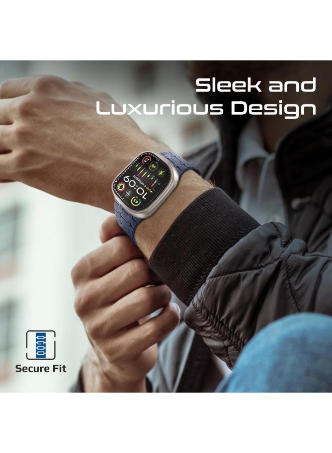 PROMATE Power Bank With Built-in Cables, Transparent Power Bank, 35W USB-C PD Cable, 12W Lightning Cord, USB-C in/out Port And 3W Smartwatch Charger - Mavrix Red & Powerful N52+ Magnetic Apple Watch Band With Metal Safety Loop, Durable Silicone, Compatible with All Apple Watch Sizes BlueBundle - Image 5