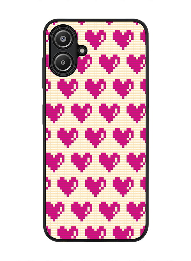 Stylizedd For Samsung Galaxy A06 Case,Slim fit Camera Protection, Shockproof Thin Phone cover - Pixel Hearts - Image 1